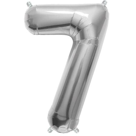 LOFTUS INTERNATIONAL 16 in. Number 7 Silver Balloon KV-00439